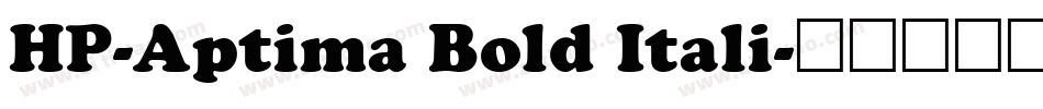 HP-Aptima Bold Itali字体转换